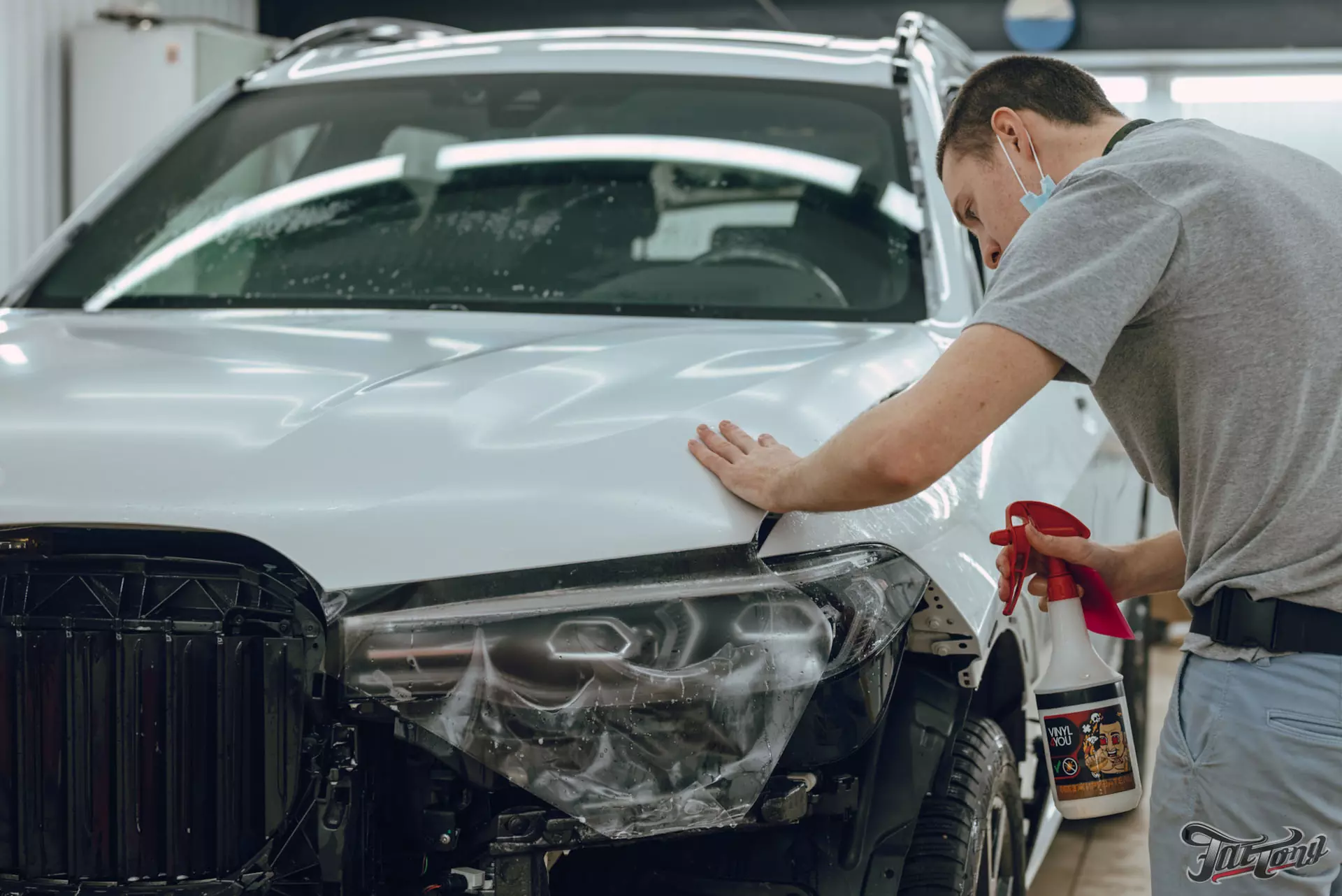 BMW X7. Оклейка в матовый полиуретан. Детейлинг